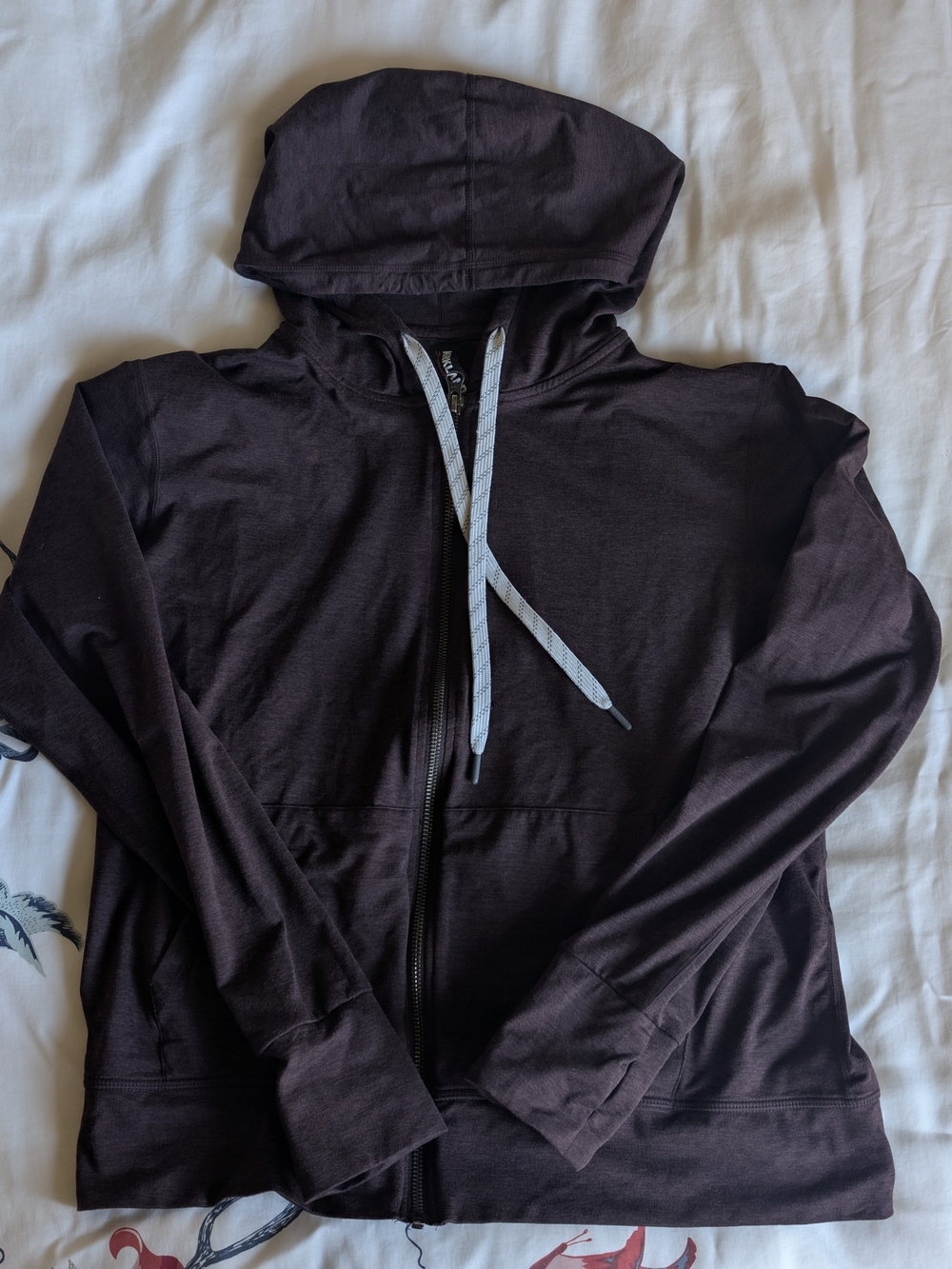 Kirkland Signature Brown Hoodie with White Drawstrings